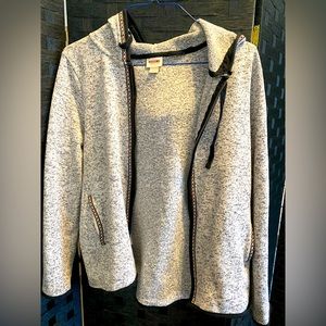 Women’s Mossimo Supply Co Gray Zipper Hooded Sweater Jacket Size XL
